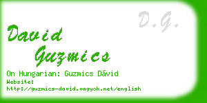 david guzmics business card